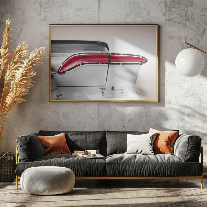 US classic car 1958 taillight abstract - Stretched Canvas, Poster or Fine Art Print I Heart Wall Art