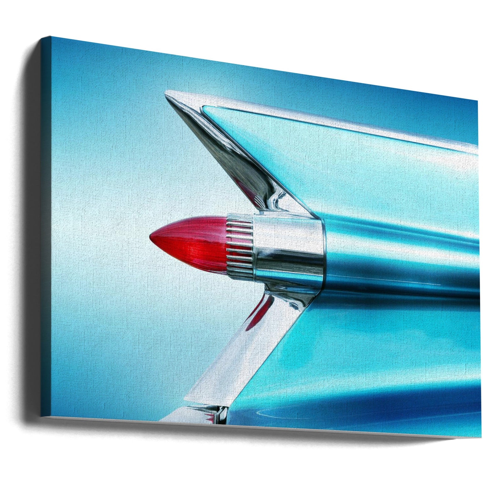 US classic car 1959 Sedan Deville tail fin abstract - Stretched Canvas, Poster or Fine Art Print I Heart Wall Art