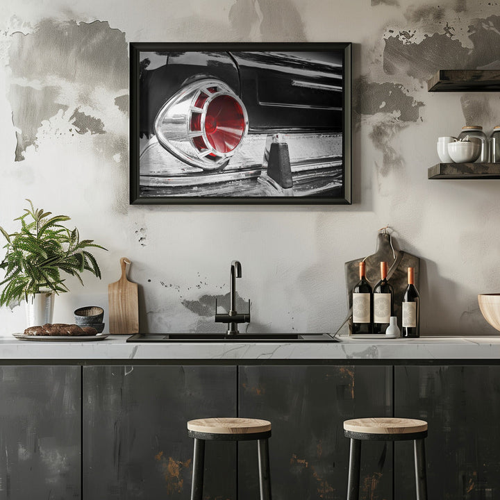 US classic car 1963 New Yorker rear abstract - Stretched Canvas, Poster or Fine Art Print I Heart Wall Art