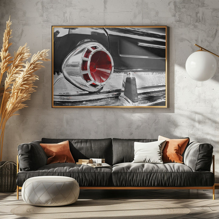 US classic car 1963 New Yorker rear abstract - Stretched Canvas, Poster or Fine Art Print I Heart Wall Art
