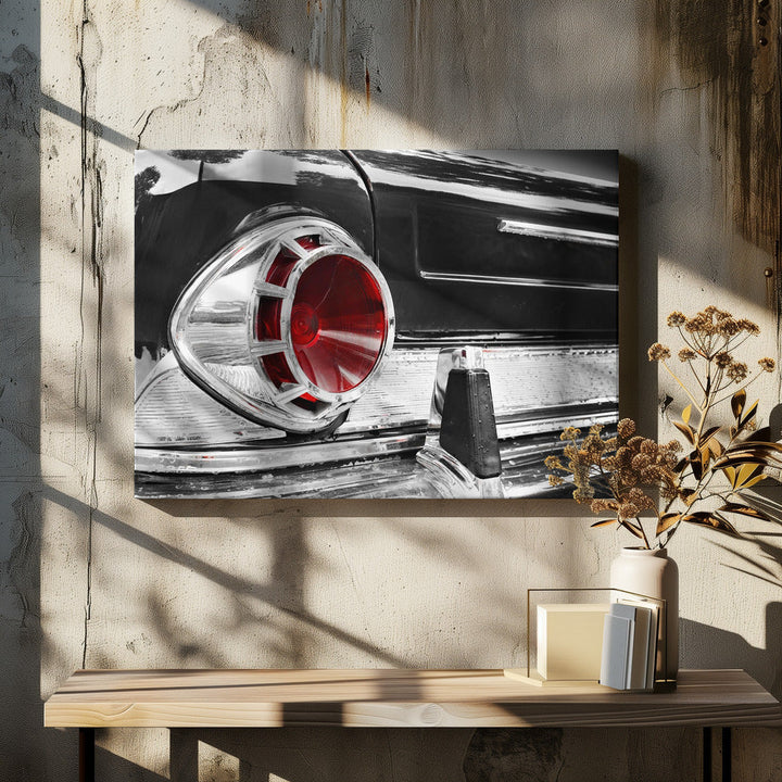 US classic car 1963 New Yorker rear abstract - Stretched Canvas, Poster or Fine Art Print I Heart Wall Art