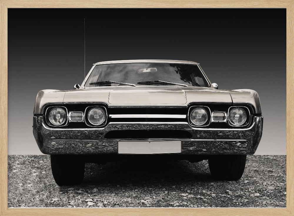 US classic car 1967 Cutlass supreme sports coupe - Stretched Canvas, Poster or Fine Art Print I Heart Wall Art