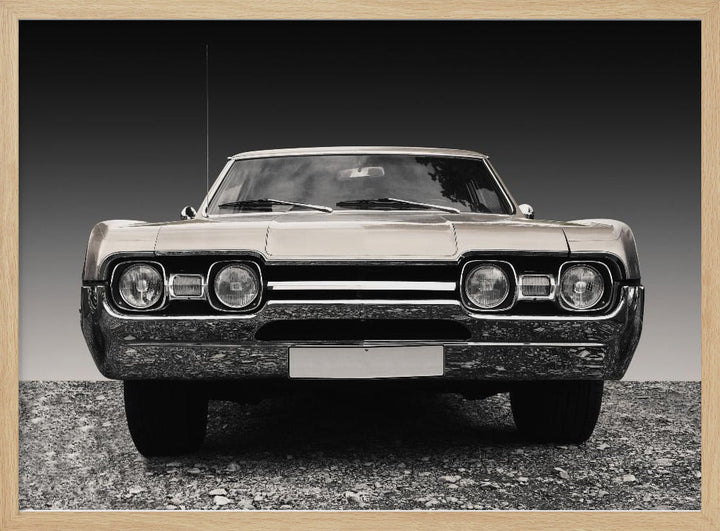 US classic car 1967 Cutlass supreme sports coupe - Stretched Canvas, Poster or Fine Art Print I Heart Wall Art