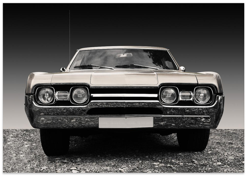US classic car 1967 Cutlass supreme sports coupe - Stretched Canvas, Poster or Fine Art Print I Heart Wall Art