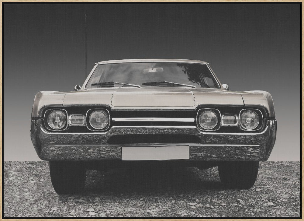 US classic car 1967 Cutlass supreme sports coupe - Stretched Canvas, Poster or Fine Art Print I Heart Wall Art