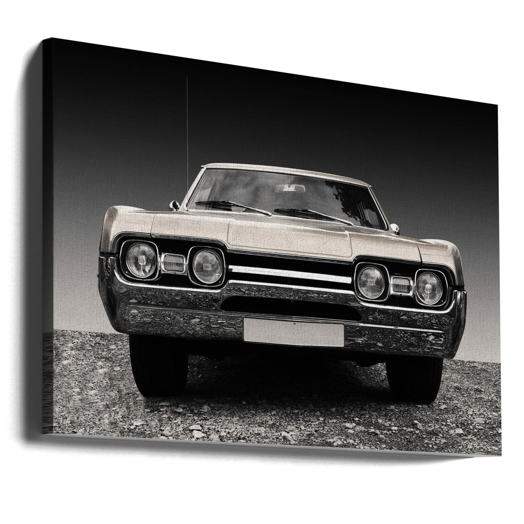 US classic car 1967 Cutlass supreme sports coupe - Stretched Canvas, Poster or Fine Art Print I Heart Wall Art