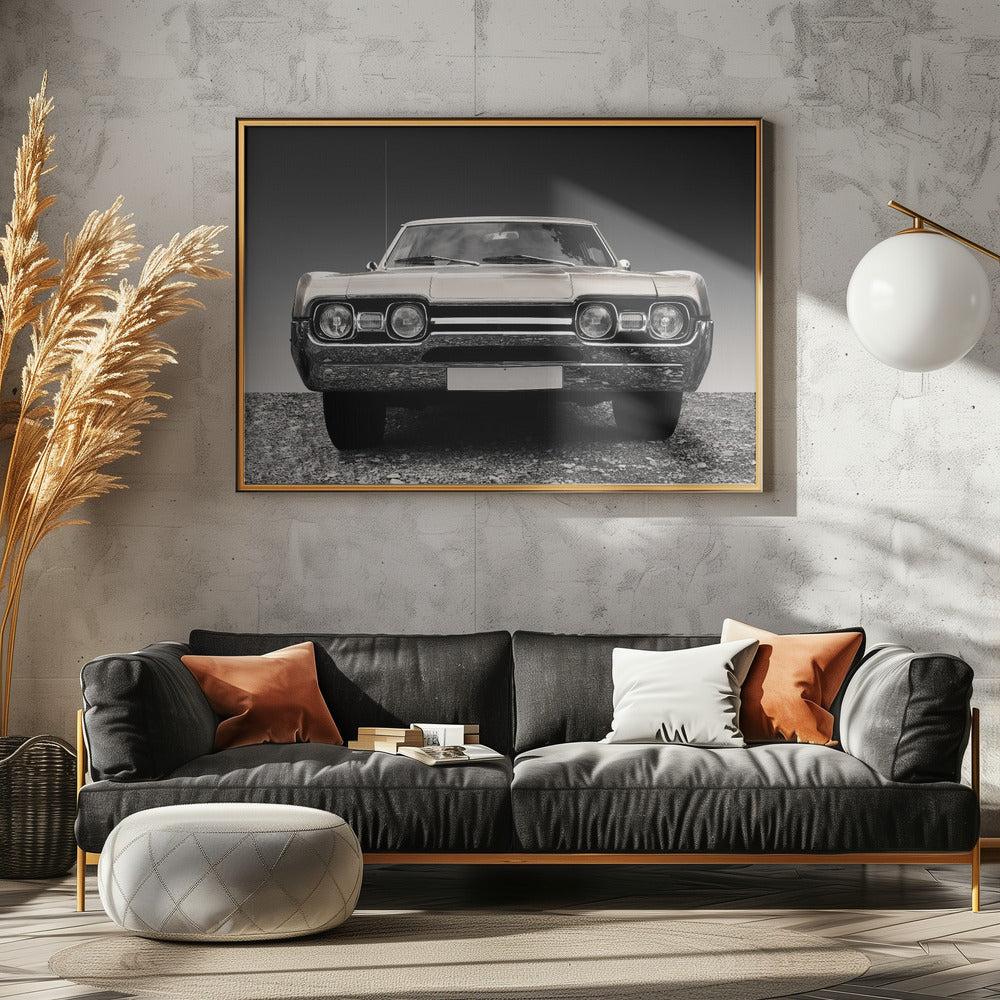 US classic car 1967 Cutlass supreme sports coupe - Stretched Canvas, Poster or Fine Art Print I Heart Wall Art