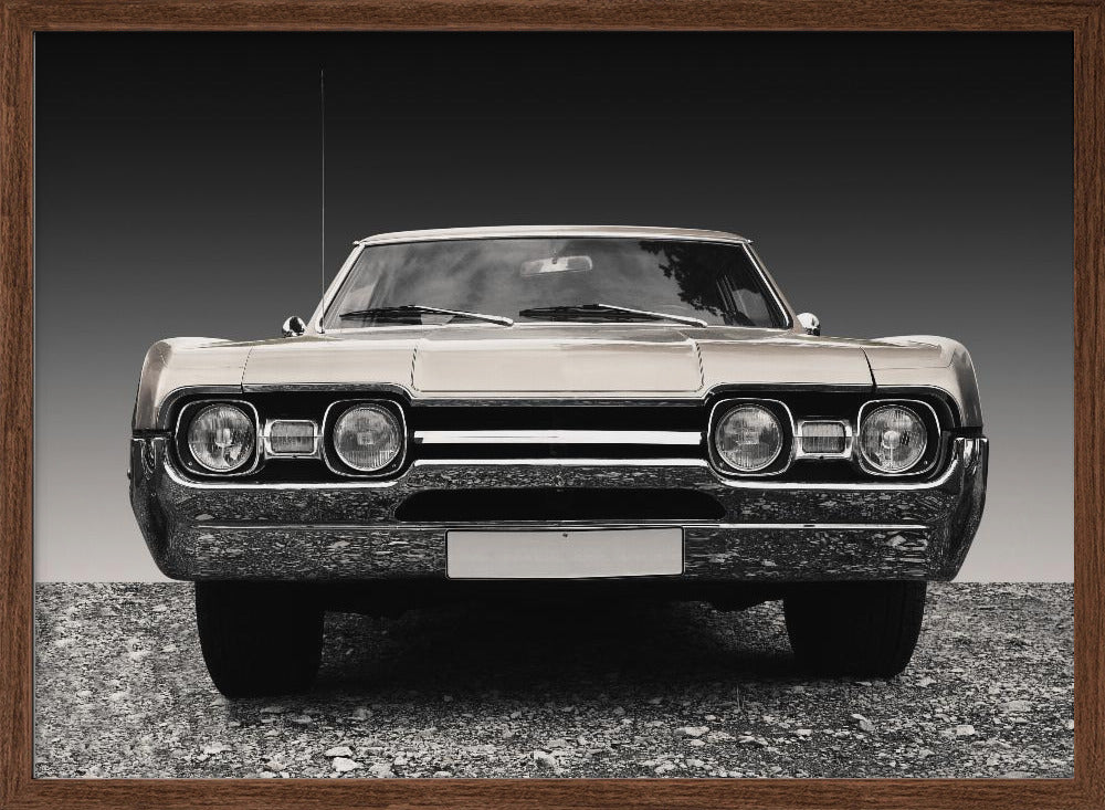 US classic car 1967 Cutlass supreme sports coupe - Stretched Canvas, Poster or Fine Art Print I Heart Wall Art