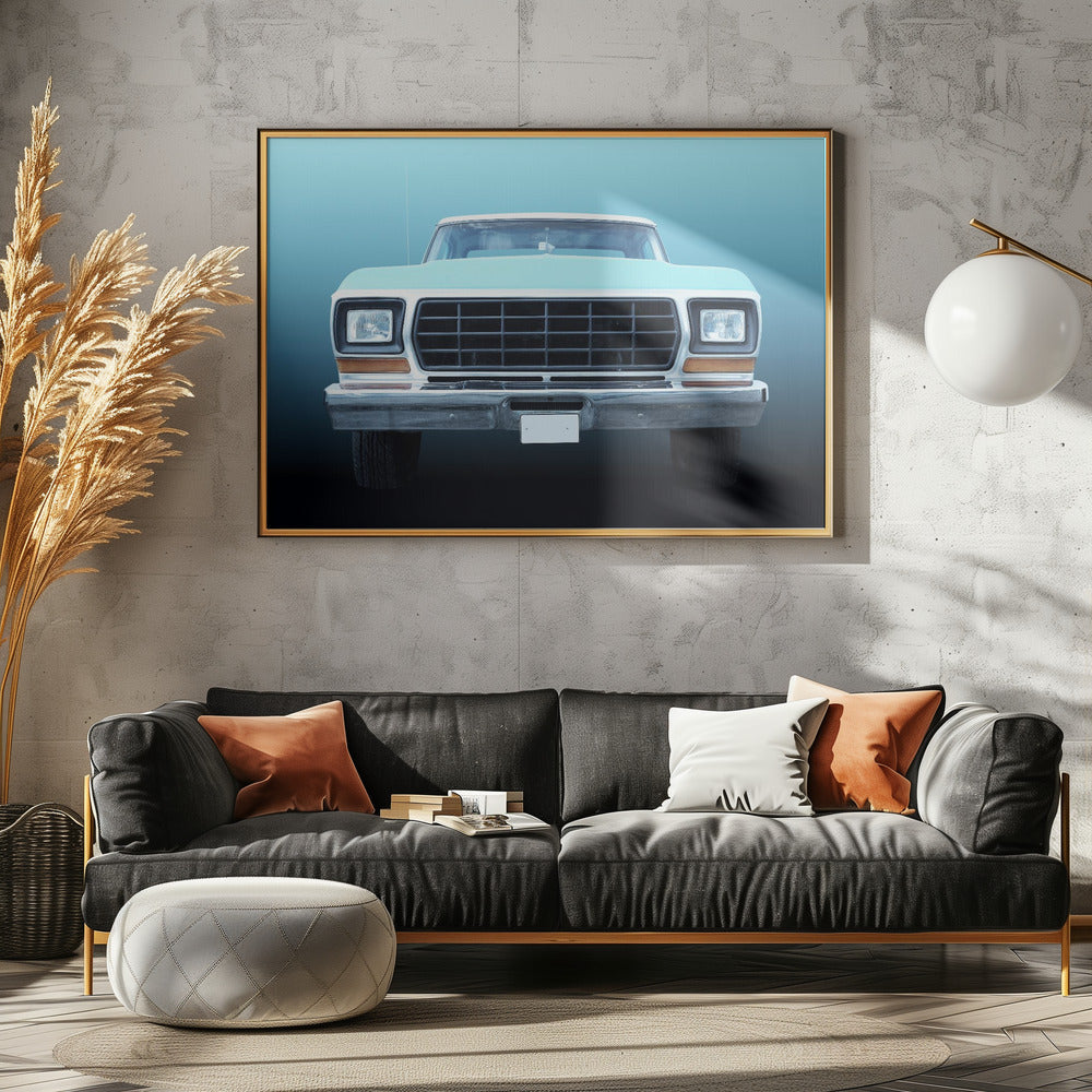US classic car F150 Pickup truck 1978 - Stretched Canvas, Poster or Fine Art Print I Heart Wall Art