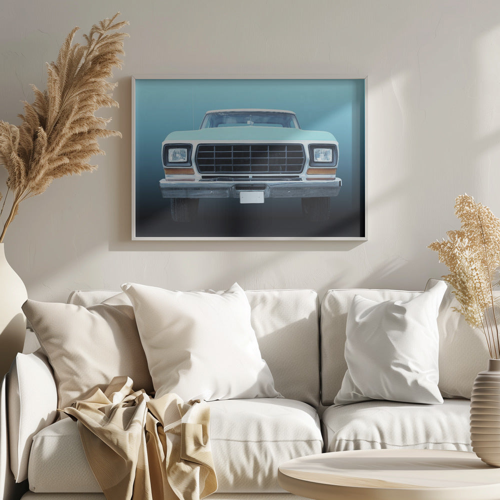 US classic car F150 Pickup truck 1978 - Stretched Canvas, Poster or Fine Art Print I Heart Wall Art