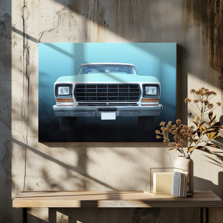 US classic car F150 Pickup truck 1978 - Stretched Canvas, Poster or Fine Art Print I Heart Wall Art