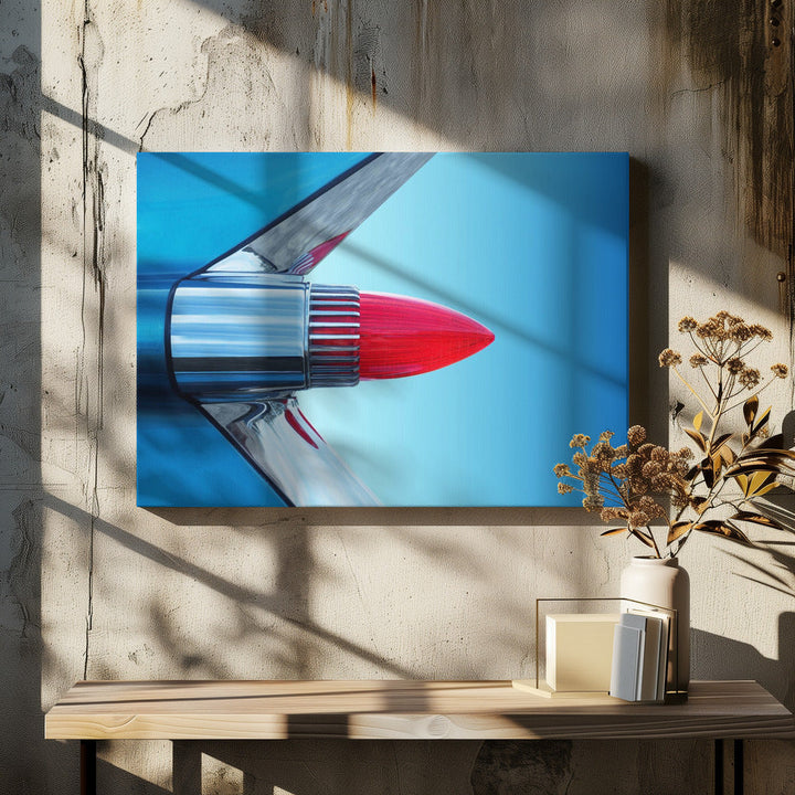 US classic car Sedan Deville 1959 tail fin abstract - Stretched Canvas, Poster or Fine Art Print I Heart Wall Art