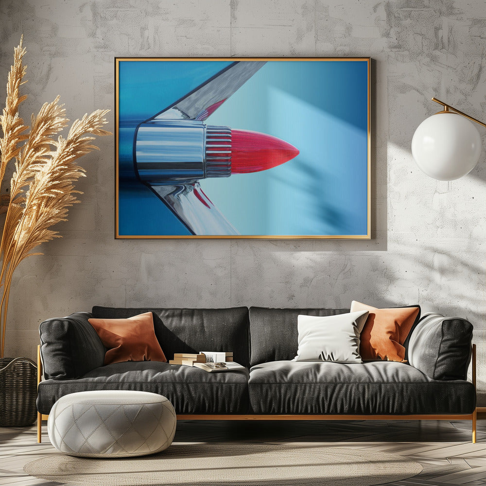 US classic car Sedan Deville 1959 tail fin abstract - Stretched Canvas, Poster or Fine Art Print I Heart Wall Art