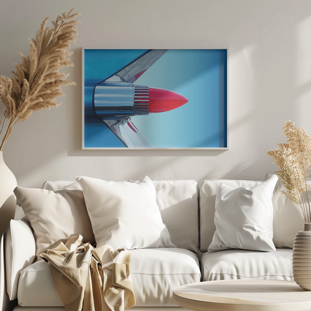 US classic car Sedan Deville 1959 tail fin abstract - Stretched Canvas, Poster or Fine Art Print I Heart Wall Art