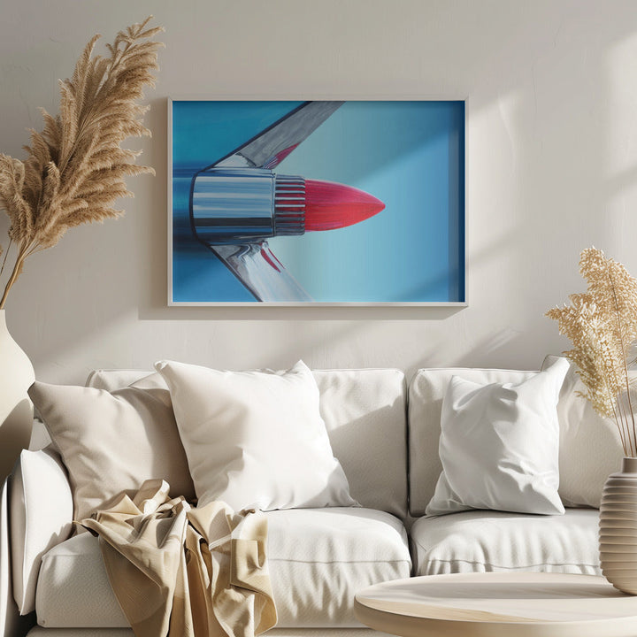US classic car Sedan Deville 1959 tail fin abstract - Stretched Canvas, Poster or Fine Art Print I Heart Wall Art