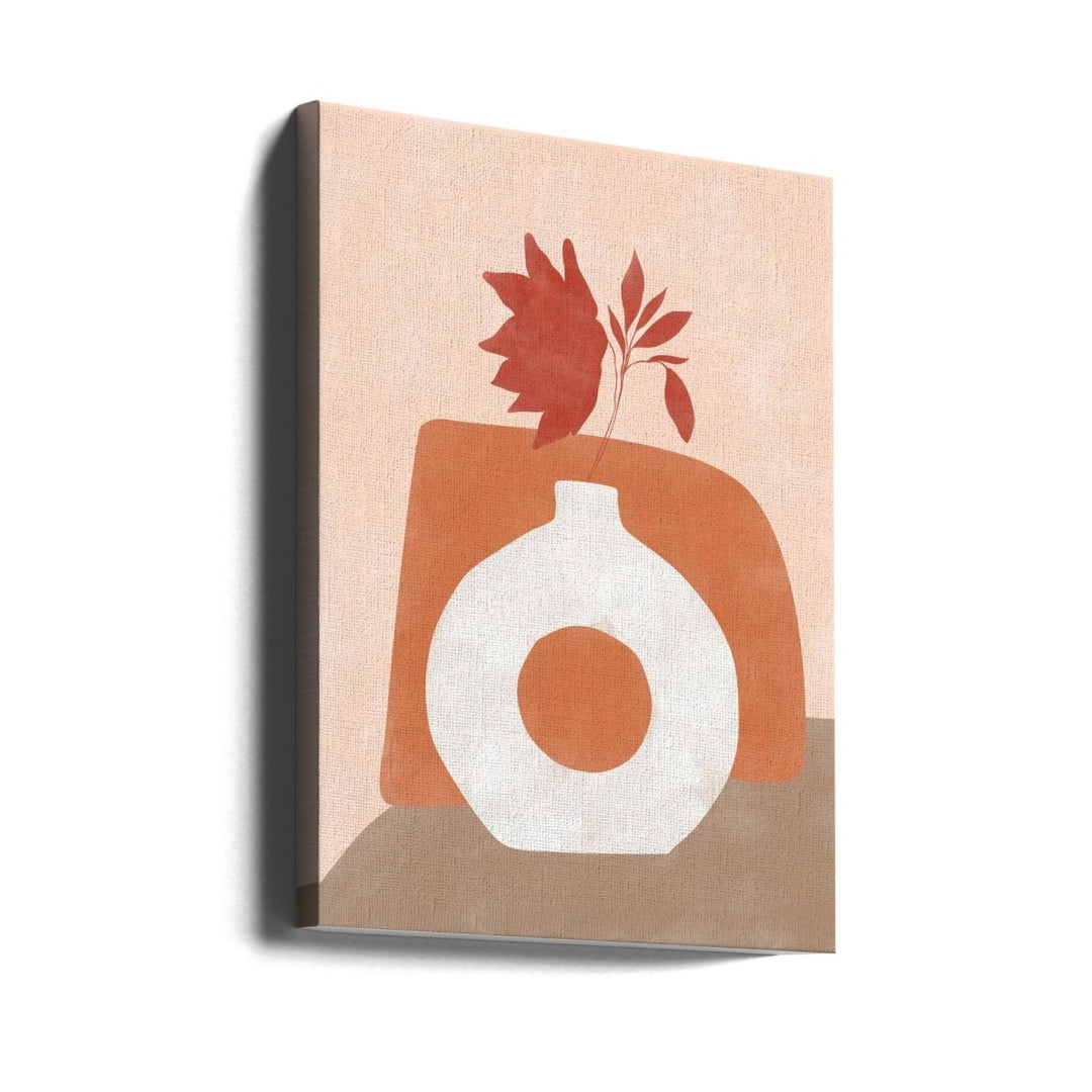 Vase and Leaves - Stretched Canvas, Poster or Fine Art Print - I Heart Wall Art - Poster Print, Canvas Print or Framed Art Print