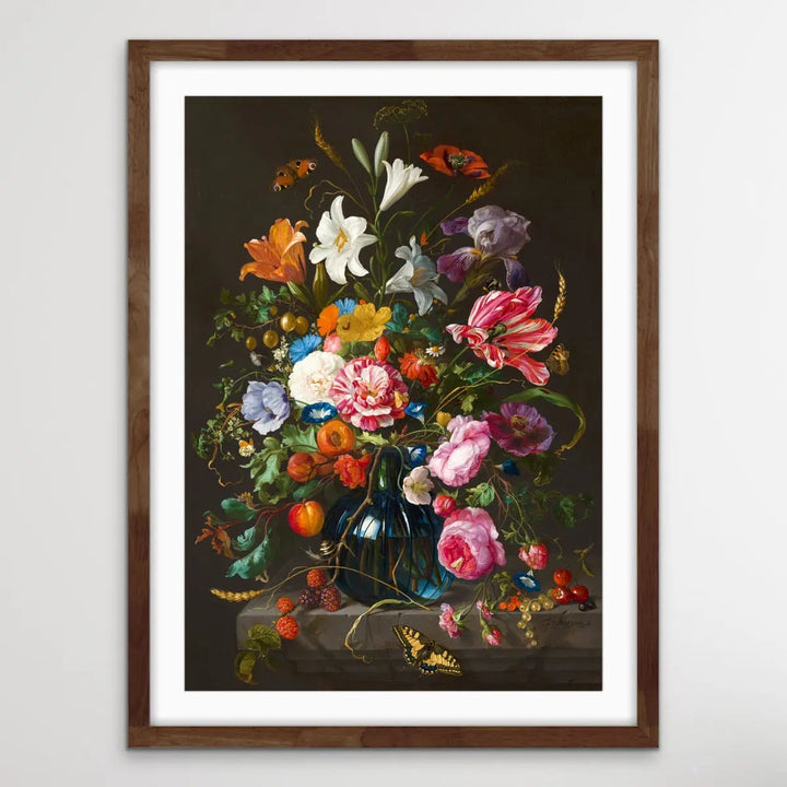 Vase of Flowers By Jan Davidsz De Heem - Vintage Classic Dutch Floral Print I Heart Wall Art Australia 