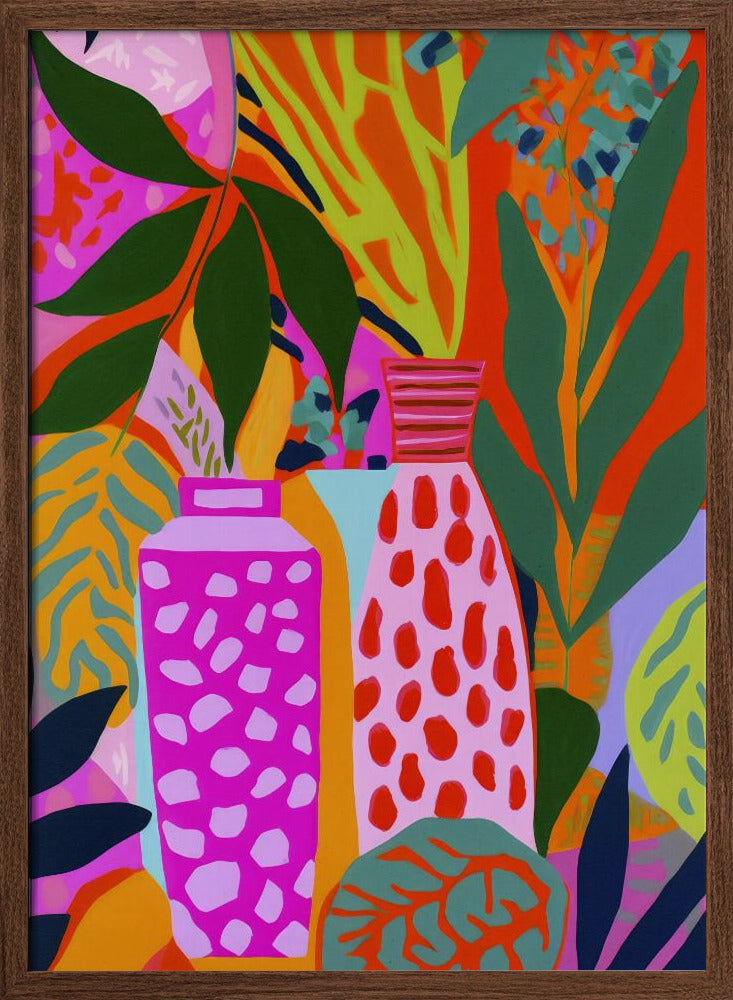 Vases And Botanic - Stretched Canvas, Poster or Fine Art Print I Heart Wall Art