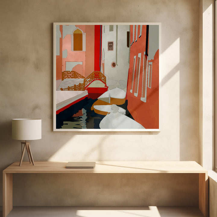 Venedig2 - Square Stretched Canvas, Poster or Fine Art Print I Heart Wall Art