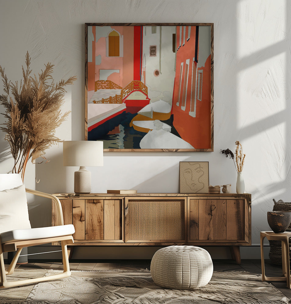 Venedig2 - Square Stretched Canvas, Poster or Fine Art Print I Heart Wall Art