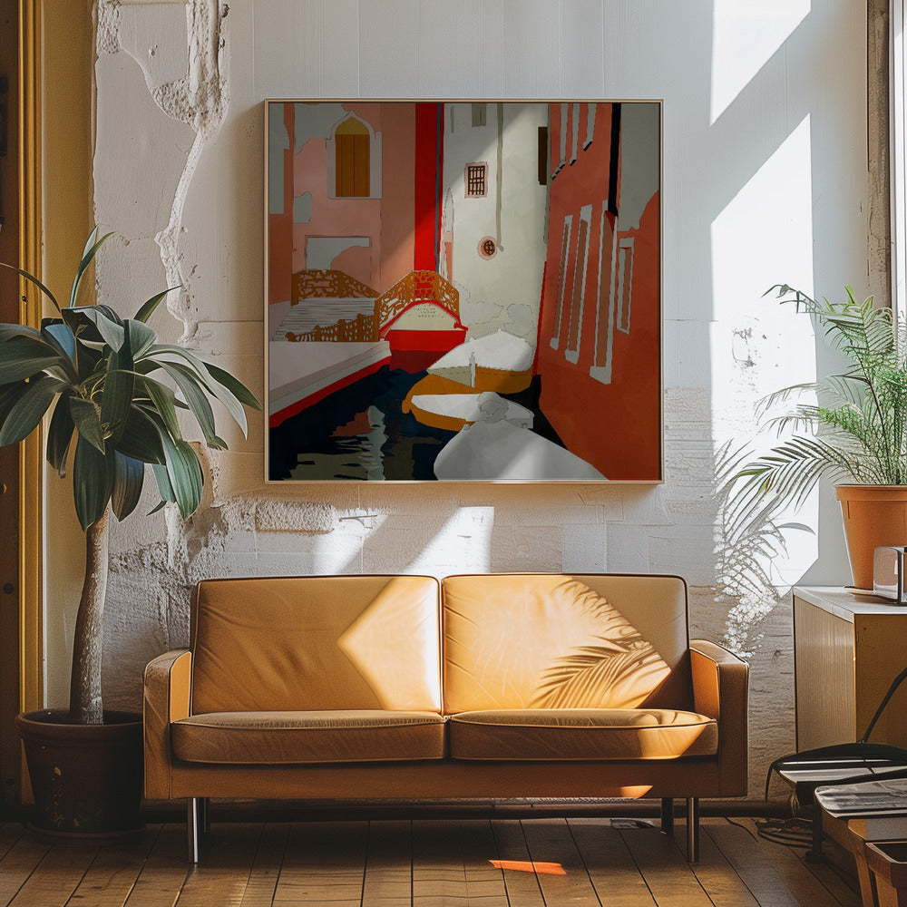 Venedig2 - Square Stretched Canvas, Poster or Fine Art Print I Heart Wall Art