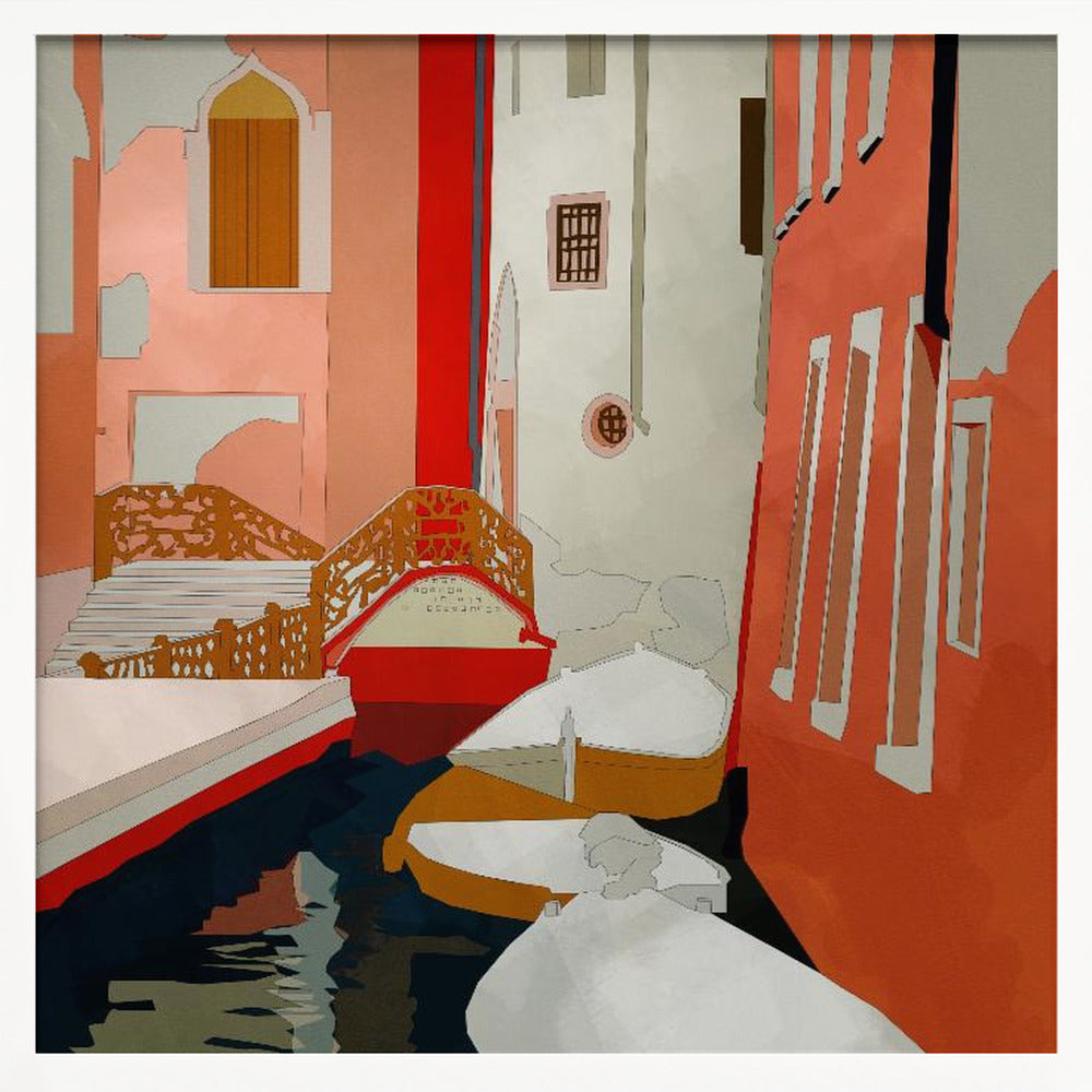 Venedig2 - Square Stretched Canvas, Poster or Fine Art Print I Heart Wall Art