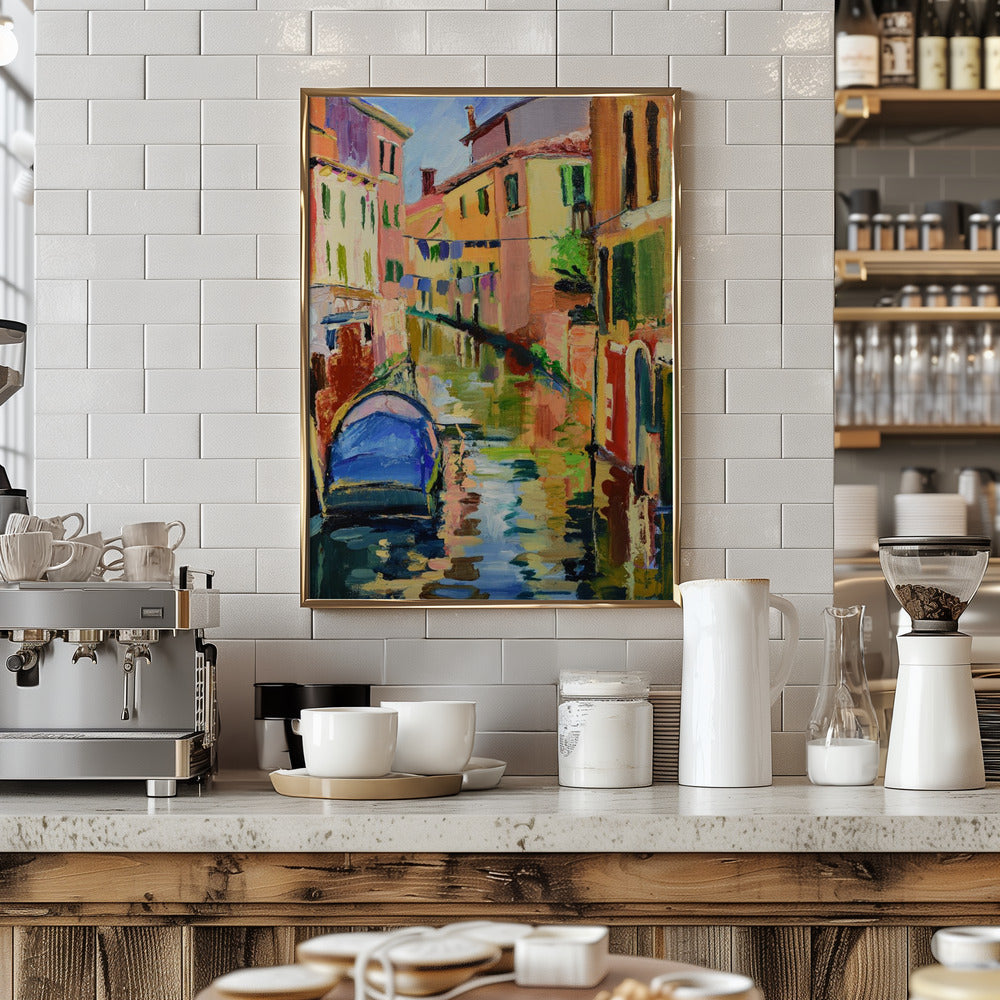 Venetian Reflections - Stretched Canvas, Poster or Fine Art Print I Heart Wall Art