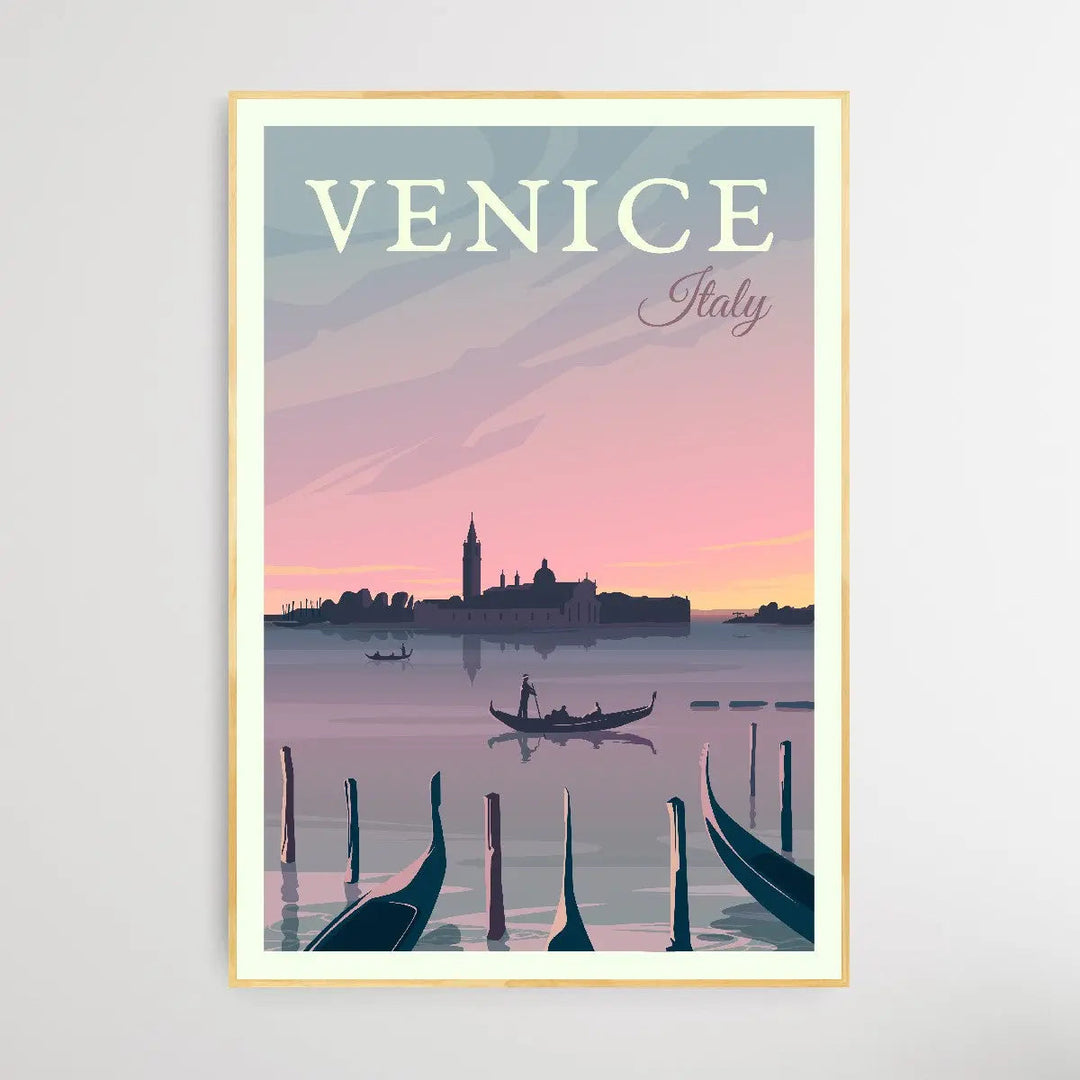 Venice - Vintage Style Travel Print - I Heart Wall Art