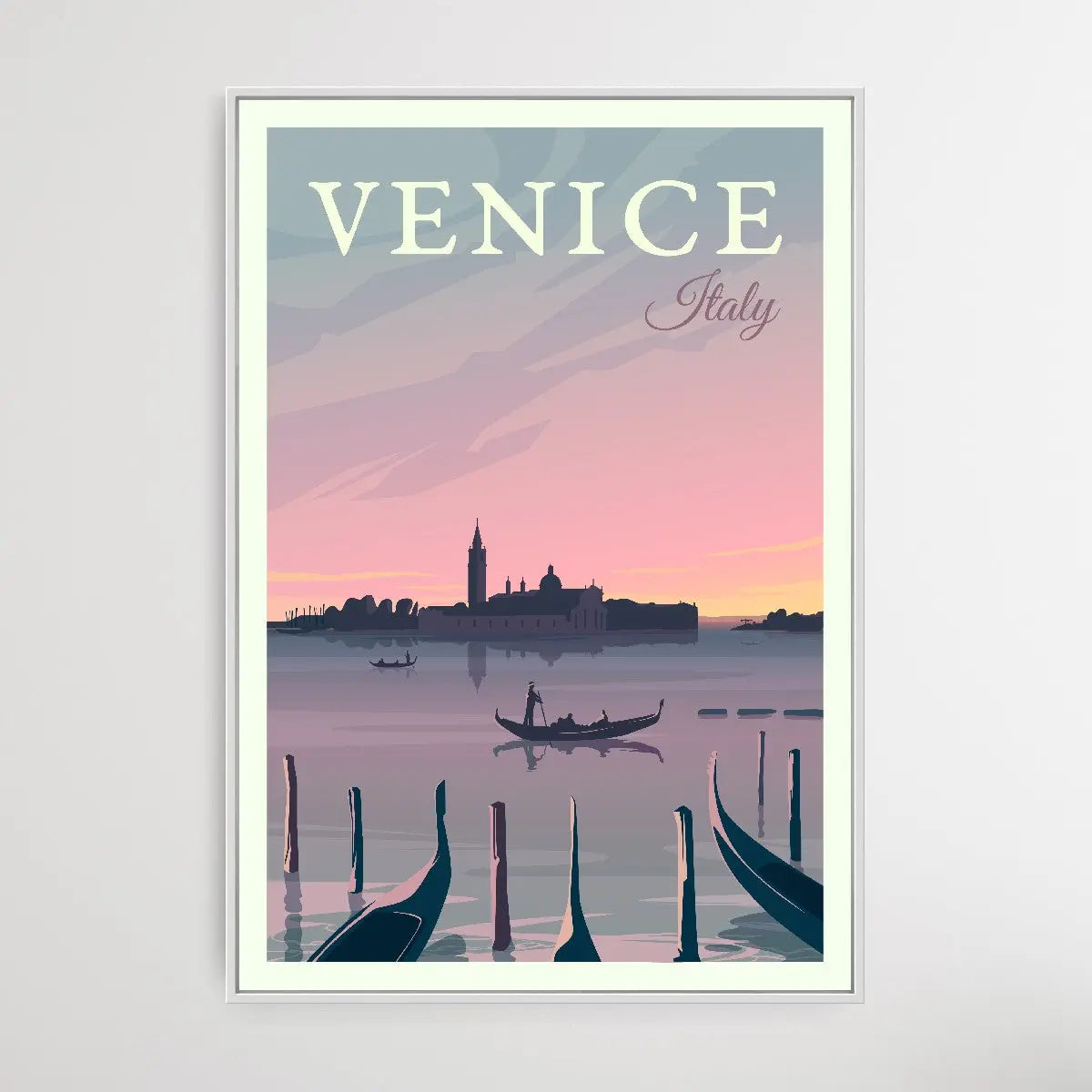 Venice - Vintage Style Travel Print - I Heart Wall Art