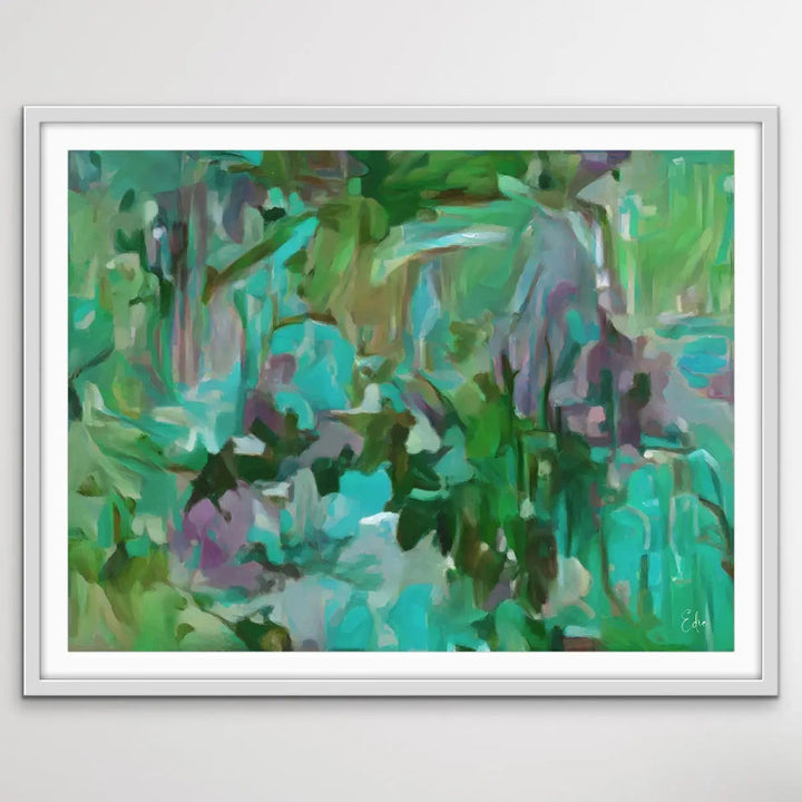 Verdant - Green and Blue Abstract Artwork Canvas Print by Edie Fogarty - I Heart Wall Art