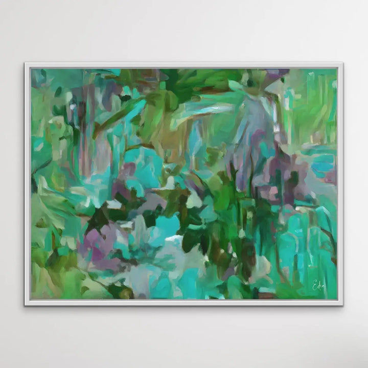 Verdant - Green and Blue Abstract Artwork Canvas Print by Edie Fogarty - I Heart Wall Art