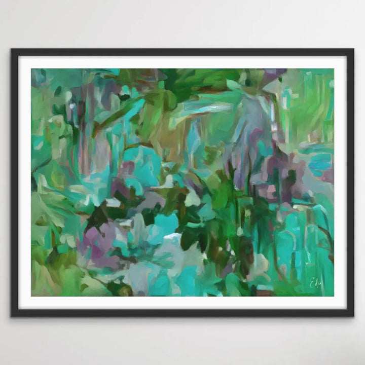 Verdant - Green and Blue Abstract Artwork Canvas Print by Edie Fogarty - I Heart Wall Art