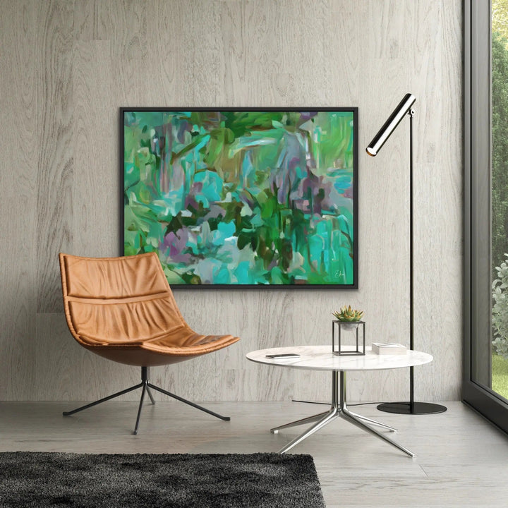 Verdant - Green and Blue Abstract Artwork Canvas Print by Edie Fogarty - I Heart Wall Art
