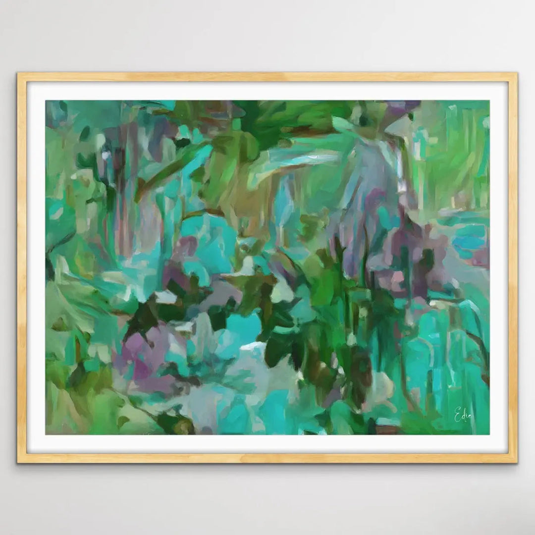 Verdant - Green and Blue Abstract Artwork Canvas Print by Edie Fogarty - I Heart Wall Art