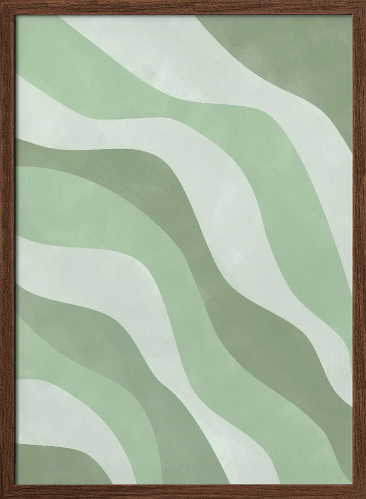 Verdant Waves - Stretched Canvas, Poster or Fine Art Print - I Heart Wall Art - Poster Print, Canvas Print or Framed Art Print