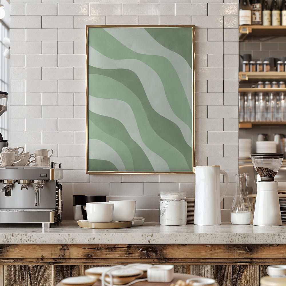 Verdant Waves - Stretched Canvas, Poster or Fine Art Print - I Heart Wall Art - Poster Print, Canvas Print or Framed Art Print
