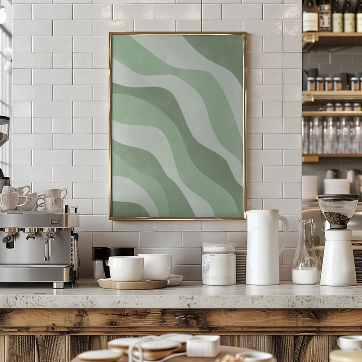 Verdant Waves - Stretched Canvas, Poster or Fine Art Print - I Heart Wall Art - Poster Print, Canvas Print or Framed Art Print