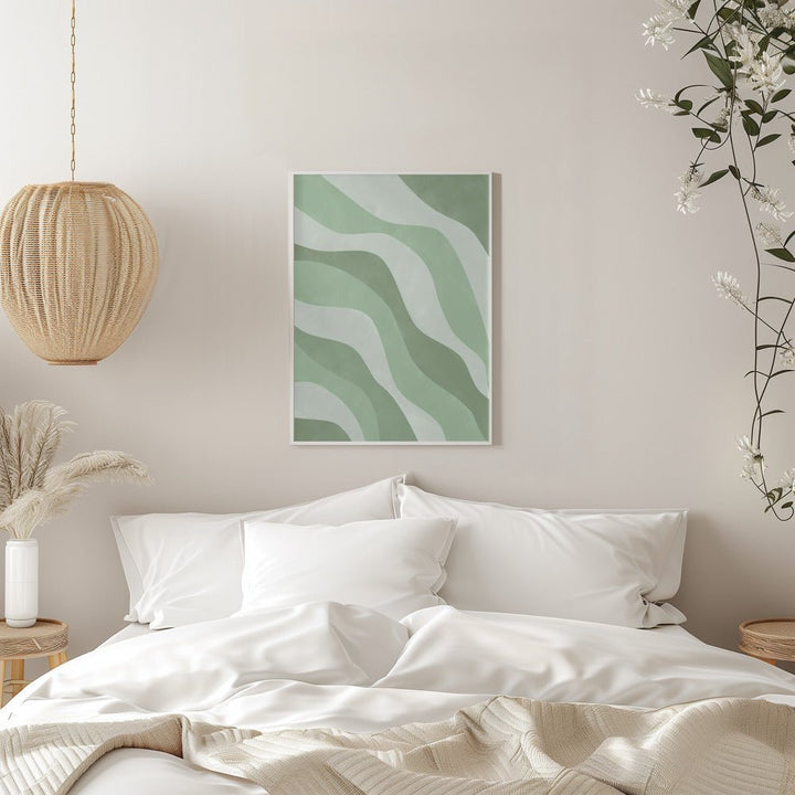 Verdant Waves - Stretched Canvas, Poster or Fine Art Print - I Heart Wall Art - Poster Print, Canvas Print or Framed Art Print