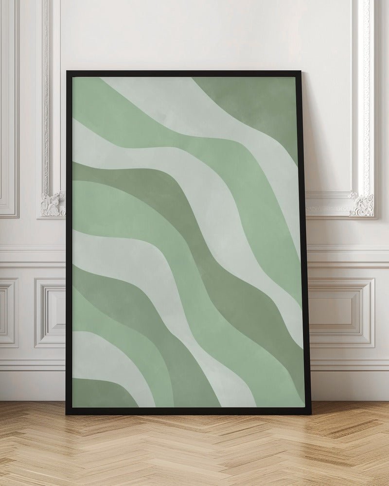 Verdant Waves - Stretched Canvas, Poster or Fine Art Print - I Heart Wall Art - Poster Print, Canvas Print or Framed Art Print