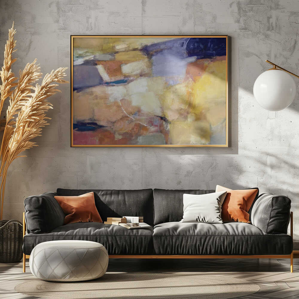 Vibrant Abstract Fields - Stretched Canvas Poster or Fine Art Print