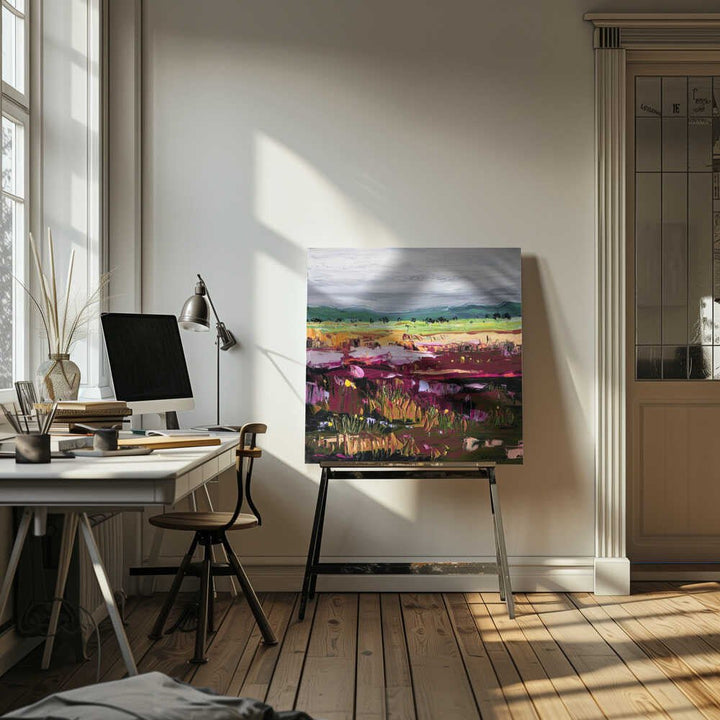 Vibrant Abstract Landscape - Square Stretched Canvas, Poster or Fine Art Print by Angela Hawkey - I Heart Wall Art - Poster Print, Canvas Print or Framed Art Print