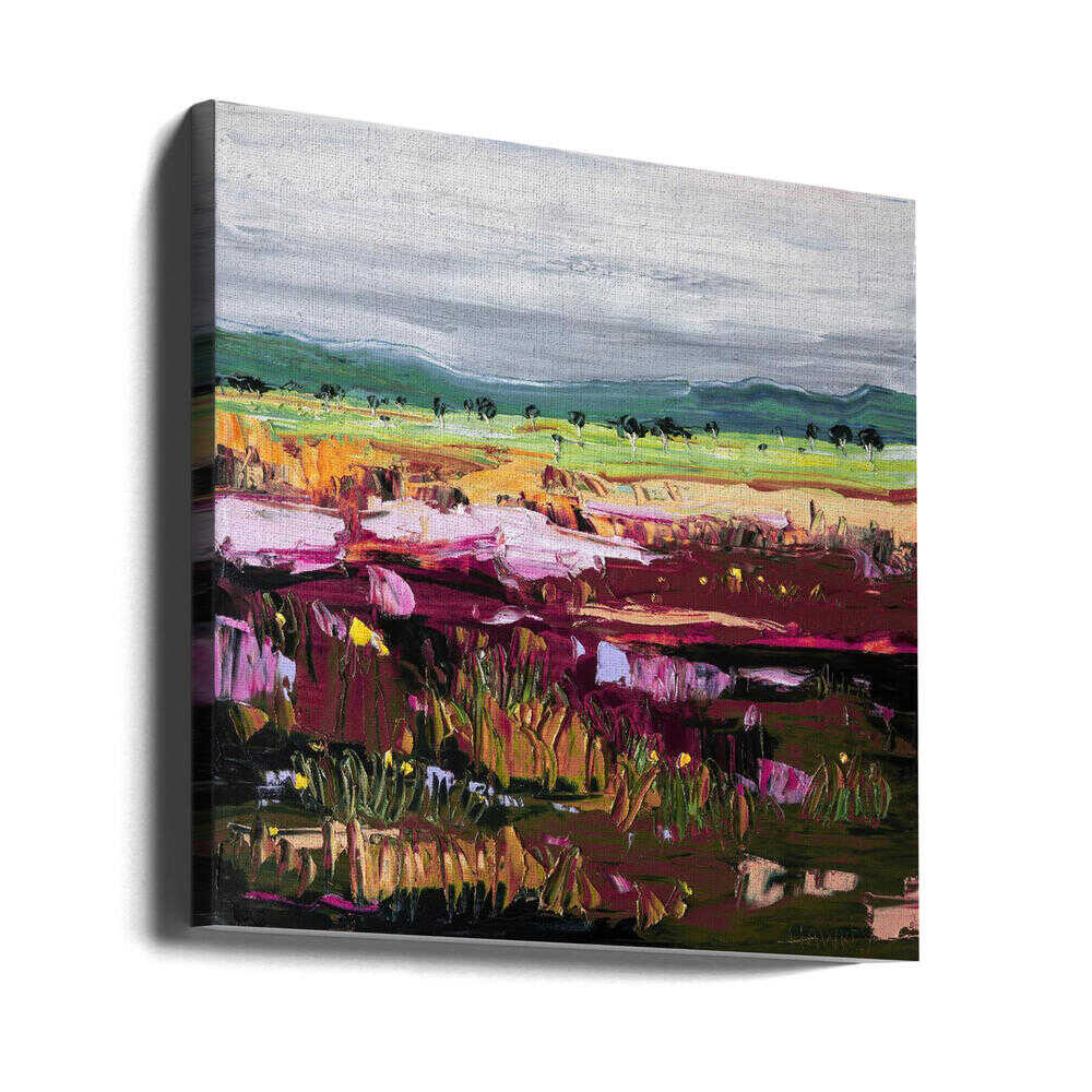 Vibrant Abstract Landscape - Square Stretched Canvas, Poster or Fine Art Print by Angela Hawkey - I Heart Wall Art - Poster Print, Canvas Print or Framed Art Print