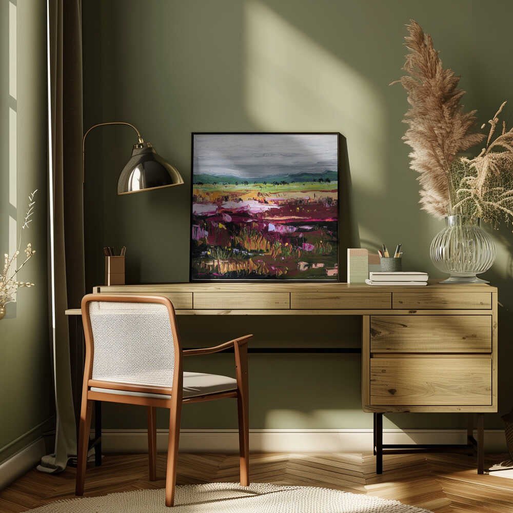 Vibrant Abstract Landscape - Square Stretched Canvas, Poster or Fine Art Print by Angela Hawkey - I Heart Wall Art - Poster Print, Canvas Print or Framed Art Print