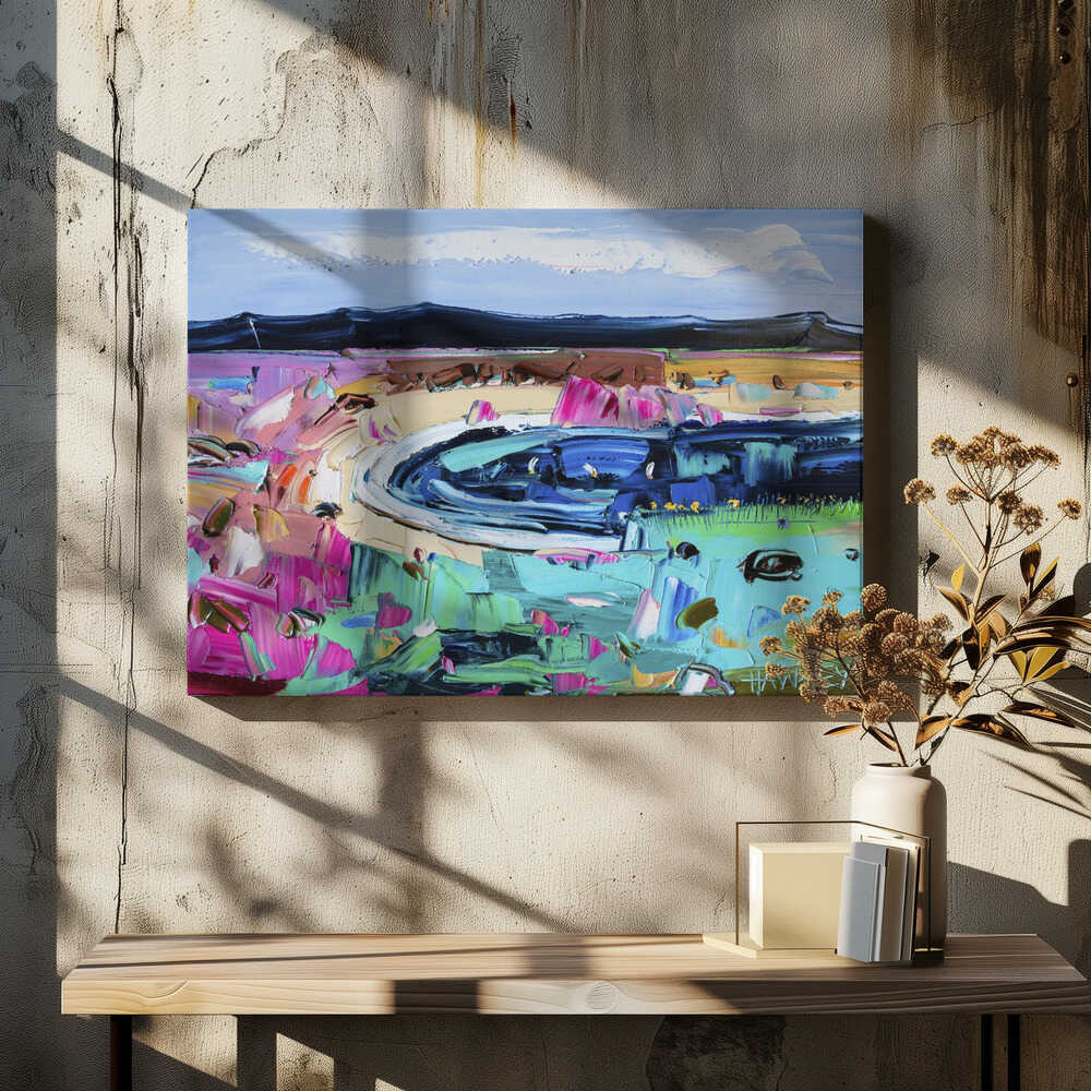 Vibrant Abstract Landscape - Stretched Canvas, Poster or Fine Art Print by Angela Hawkey - I Heart Wall Art - Poster Print, Canvas Print or Framed Art Print