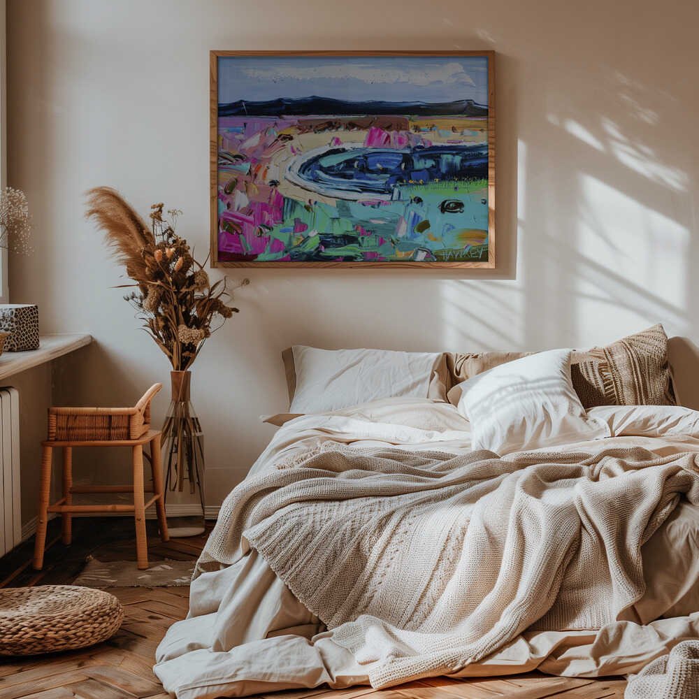 Vibrant Abstract Landscape - Stretched Canvas, Poster or Fine Art Print by Angela Hawkey - I Heart Wall Art - Poster Print, Canvas Print or Framed Art Print