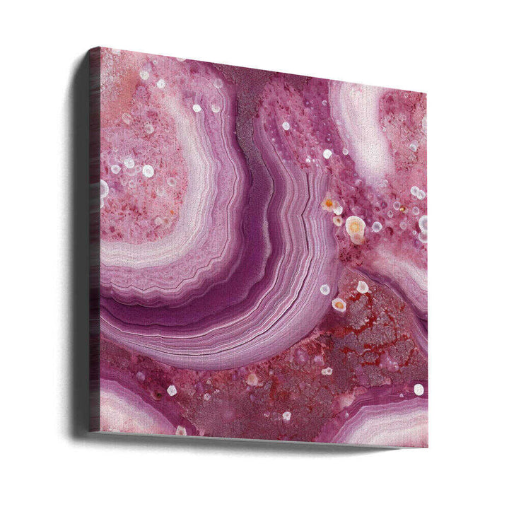 Vibrant Agate Crystal Layers - Square Stretched Canvas, Poster or Fine Art Print - I Heart Wall Art - Poster Print, Canvas Print or Framed Art Print