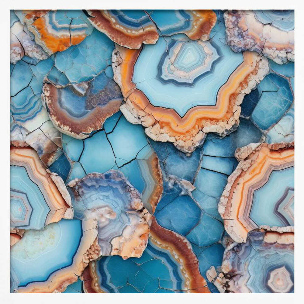 Vibrant Agate Pattern - Square Stretched Canvas, Poster or Fine Art Print - I Heart Wall Art - Poster Print, Canvas Print or Framed Art Print