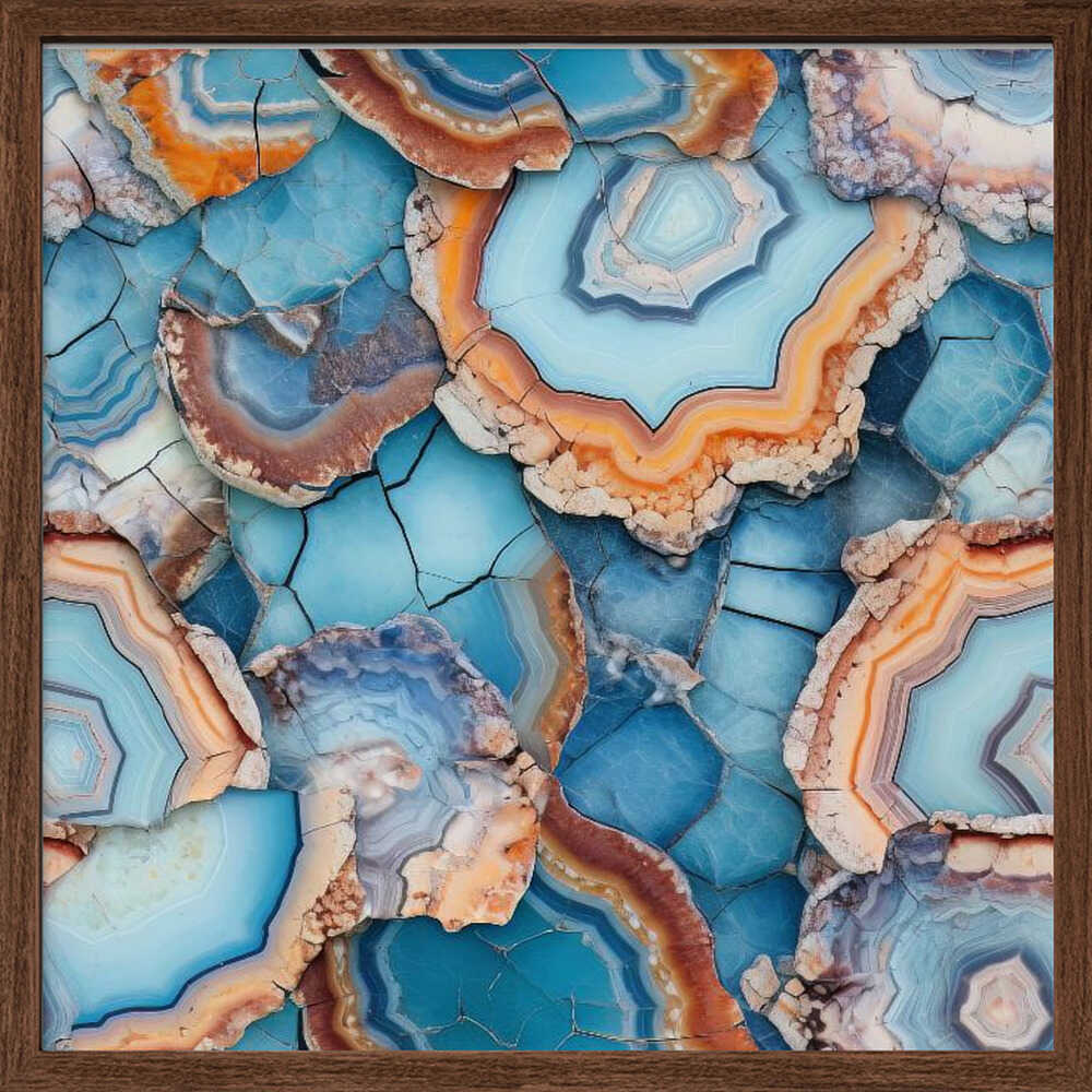 Vibrant Agate Pattern - Square Stretched Canvas, Poster or Fine Art Print - I Heart Wall Art - Poster Print, Canvas Print or Framed Art Print