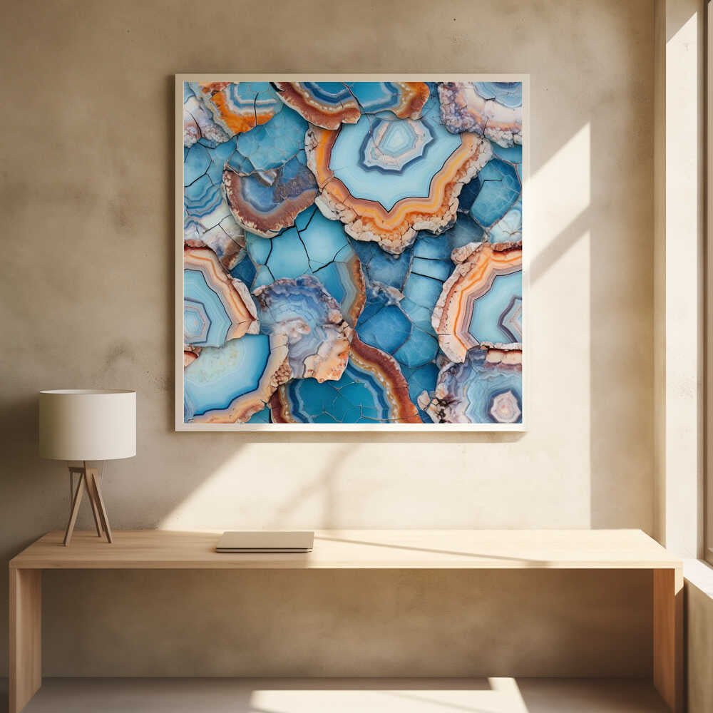 Vibrant Agate Pattern - Square Stretched Canvas, Poster or Fine Art Print - I Heart Wall Art - Poster Print, Canvas Print or Framed Art Print