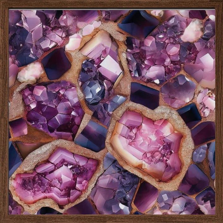Vibrant Amethyst Geodes - Square Stretched Canvas, Poster or Fine Art Print - I Heart Wall Art - Poster Print, Canvas Print or Framed Art Print